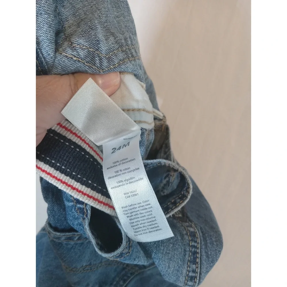 OshKosh B'gosh Toddler 24M Denim Overalls Blue Carpenter Adjustable Straps